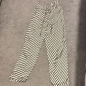 H&M Black and White Striped Pants